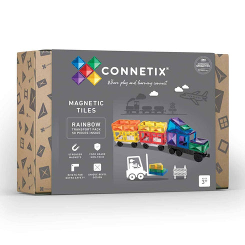 CONNETIX - 50 Piece Rainbow Transport Pack